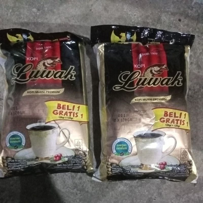 

Kopi luwak murni premium isi 2x120gr exp 21/06/25