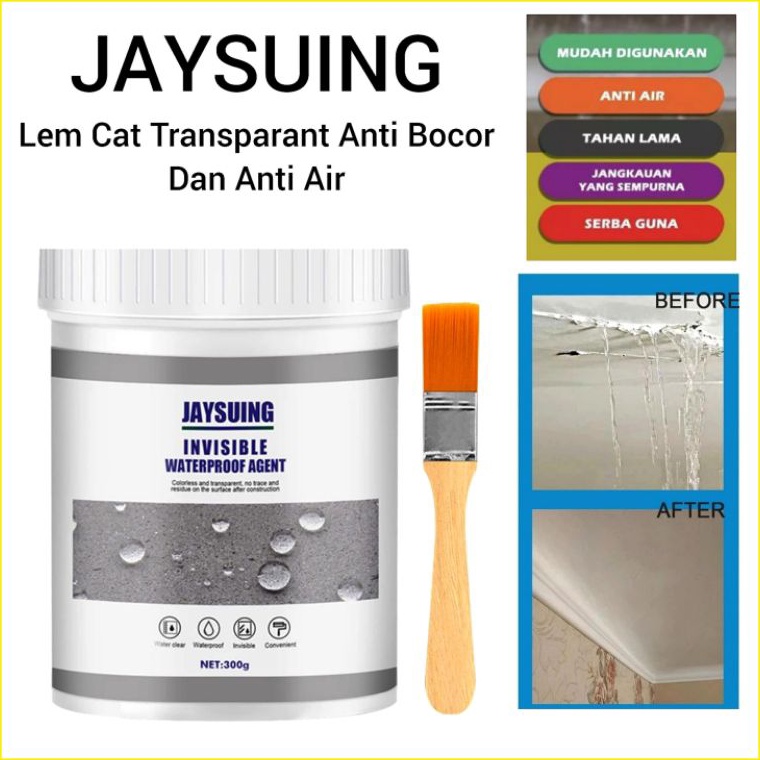 GRATIS KUAS LEM JAYSUING Original Cat Lem Pelapis Anti Bocor dan Anti Air invisible Waterproof keram