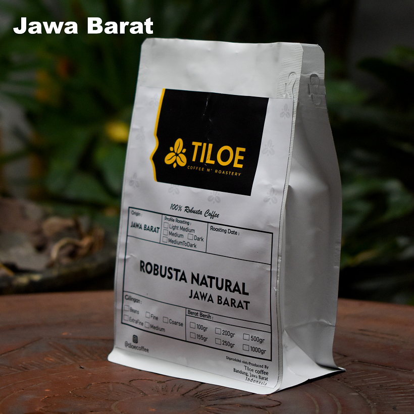 

Kopi Robusta Natural Jawa Barat 100gram Biji/Bubuk