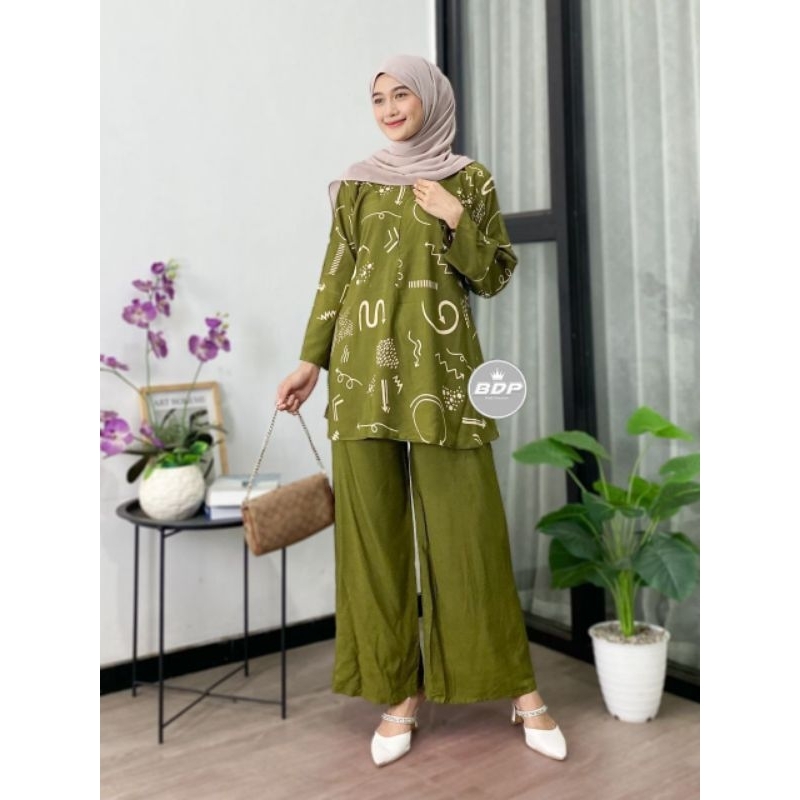 BDP - Setelan panjang by Batik dian putri | oneset bahan rayon premium