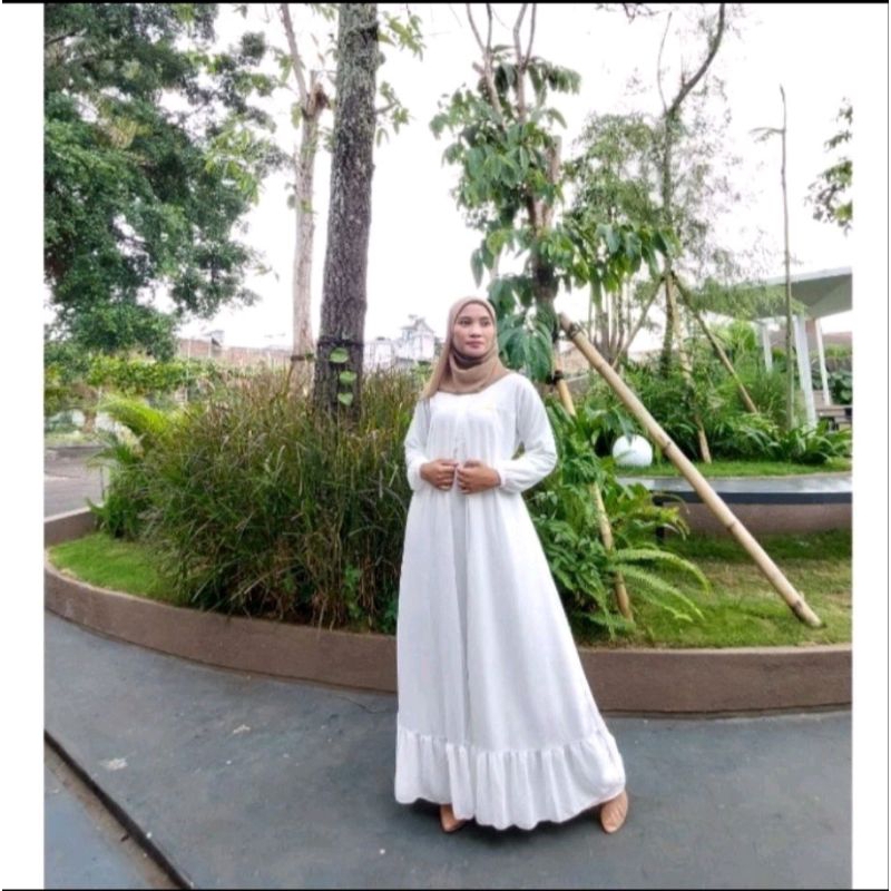 Fazza Dress Bahan Crinkle (BUSUI)/Dress Anggun Bahan crinkle Bisa COD/Fazza Gamis Bahan Crinkle/Dres