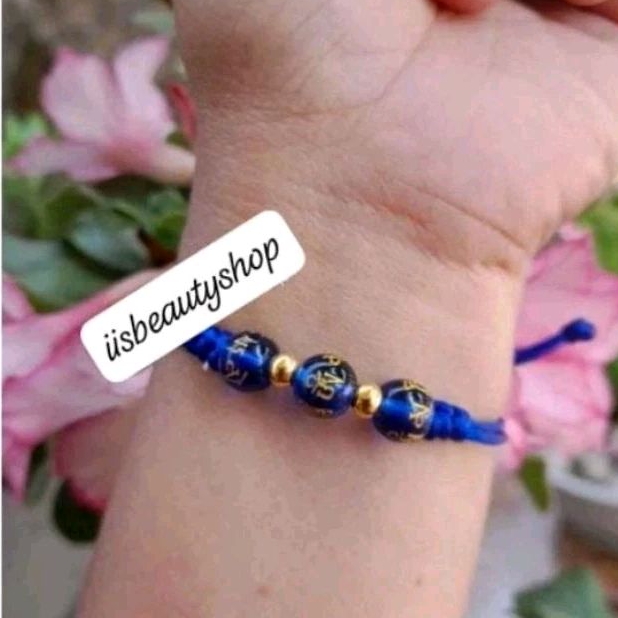 Gelang Tali Biru Variasi Giok Semar Jawa