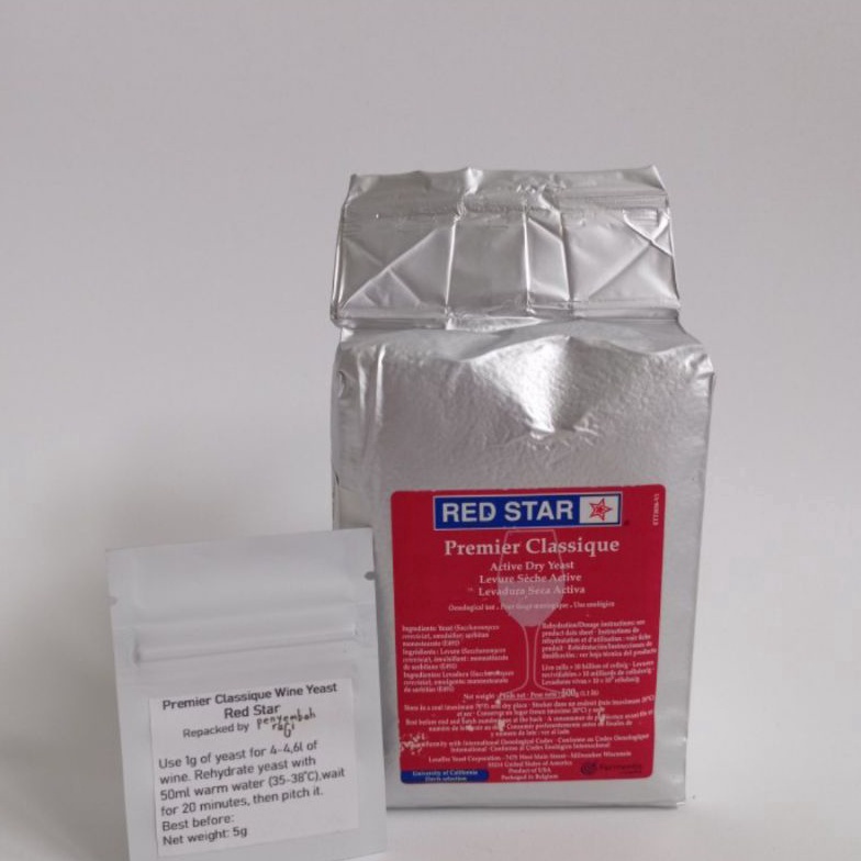 

sale Red Star Premier Classique Wine Yeast Repacked 5g 35
