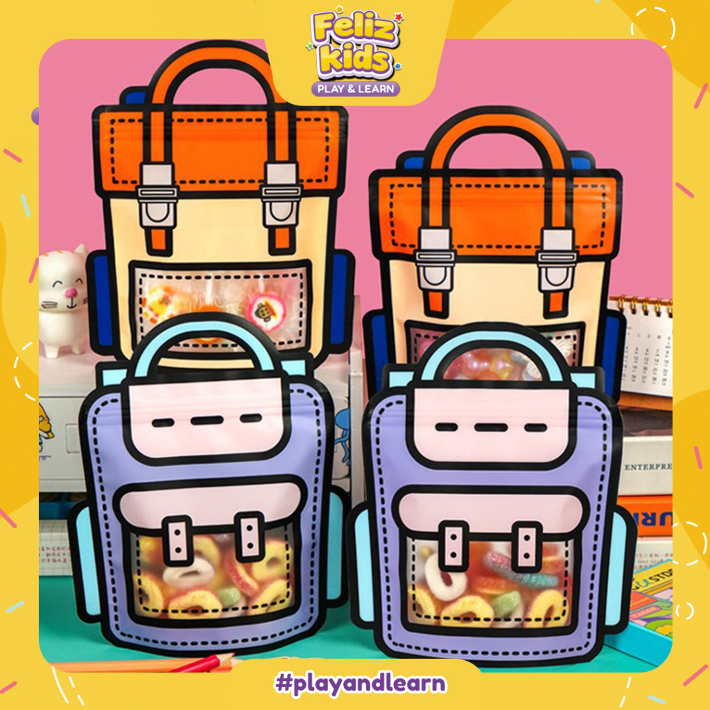 

[FELIZKIDS] [FK157] PLASTIK BINGKISAN ZIPLOCK STANDING MODEL TAS / KEMASAN KUE ZIPLOK LUCU HAMPERS GOODIES BAG