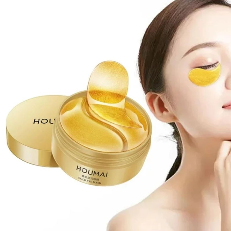 ORIGINAL HOUMAI GOLD EYE MASK ESSENCE Masker Mata Menghilangkan Kantong Mata Panda Huomai Eye Mask