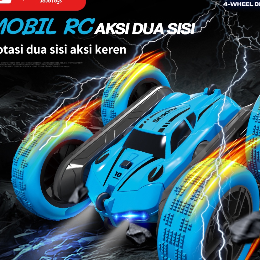 KI3 JOJOTOY RC Stunt Mobil Remote Control Stunt Car 4WD 36  Rotating Mobil RC Aksi Dua Sisi 24GHz Ra