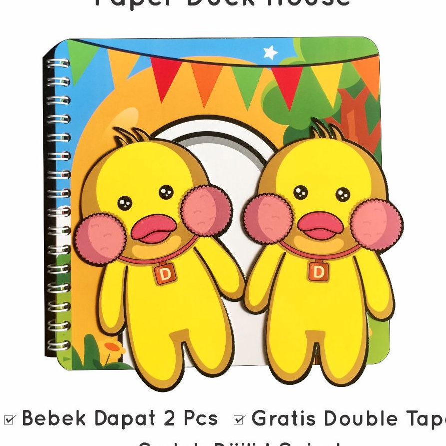 Wah Paper Duck House Mainan Anak Edukatif Rumah Bebek Kertas