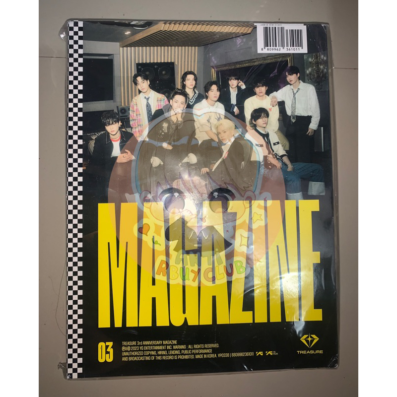 (READY INA) TREASURE 3RD ANNIVERSARY MAGAZINE SEALED + POB YGS 2 PC