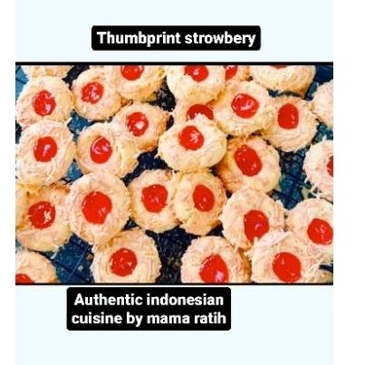 

kue thumbprint strowbery