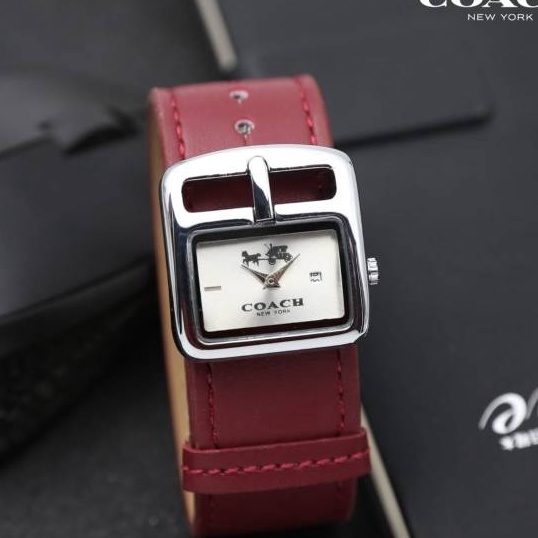 KF7 Jam tangan Coach tali kulit gesper fashion wanita