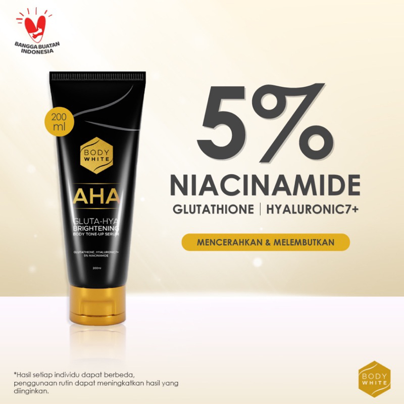 Aha Gluta-Hya Brightening Body Tone-Up Serum handbody body serum aha bha pencerah lotion pencerah ah