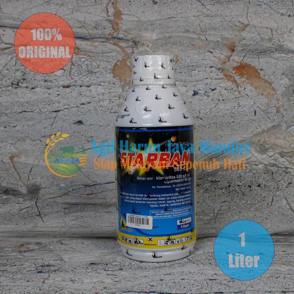 Starban 585 EC 1 Liter Insektisida Starban 585 Obat  Pembasi Hama Kutu, Lalat Padi