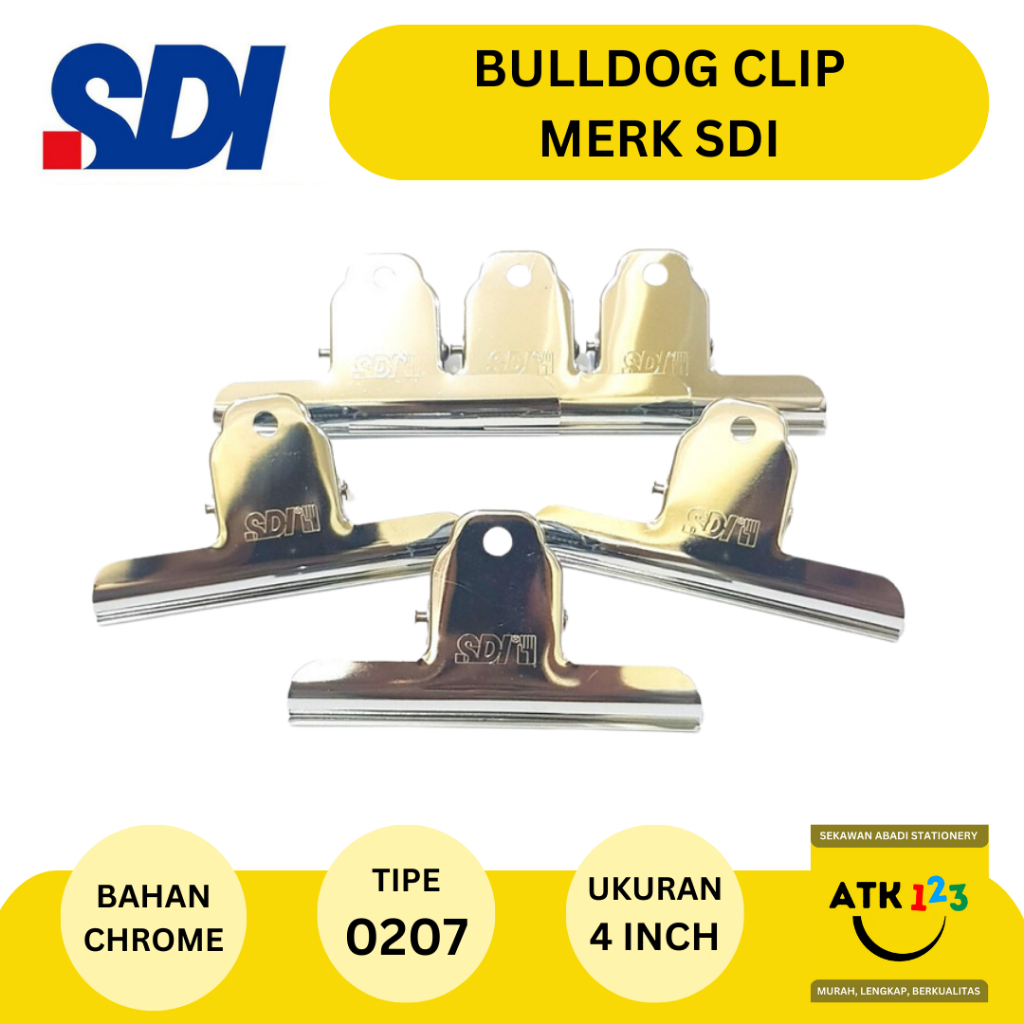 

Bulldog Clip / Binder Klip / Penjepit Besar Merk SDI No. 207 Size 4