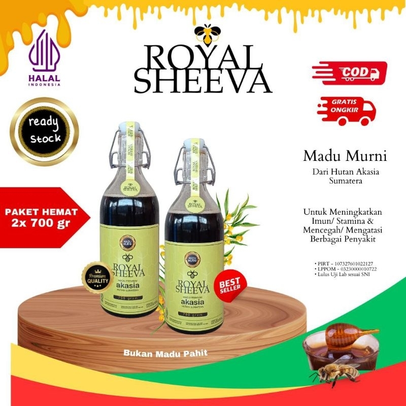 

Paket Hemat Bundling Madu Murni Royal Sheeva 2x700 gr | Premium Asli 100% Halal MUI dari Hutan Akasia Sumatera