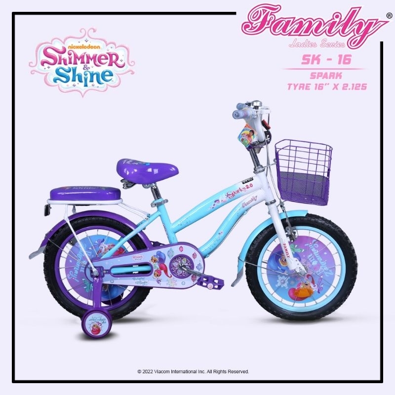 Sepeda Mini Anak Perempuan 12 inch 16 inch Family Spark Family Sparks 2.0 Nickelodeon Shimmer and Sh