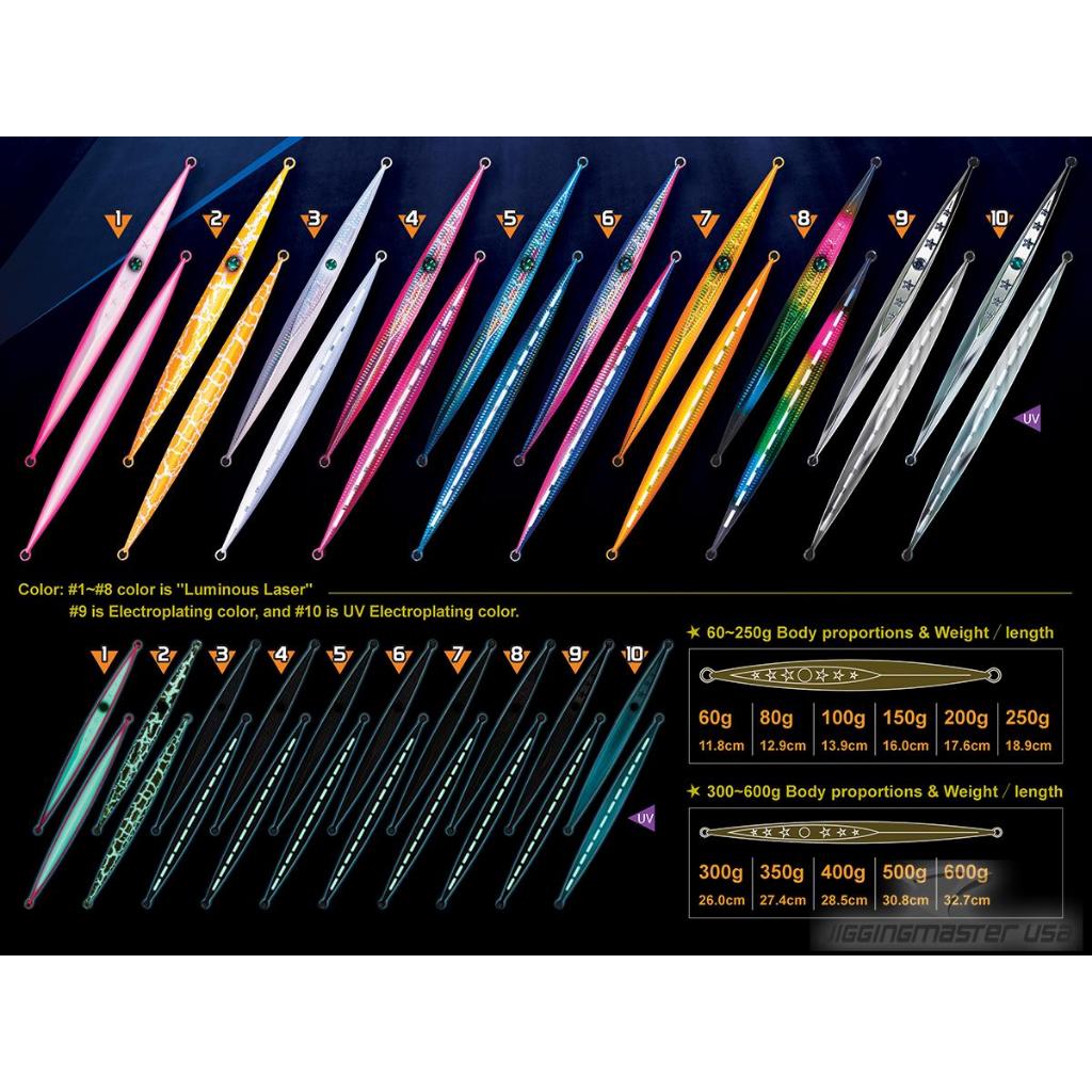 Metal Jig Jigging Master VIP Super Star 3D Eye Original