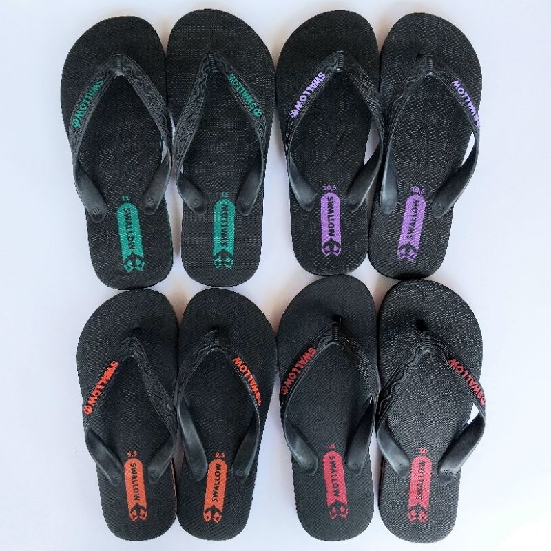 Grosir/Eceran Sandal Swallow karet warna hitam