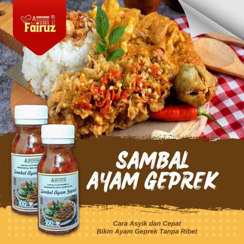 

Sambal Ayam Geprek Tin's Kitchen Kemasan Imut 90 gram