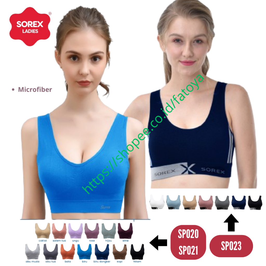 SOREX Bra BH Sport Senam Olahraga Busa bisa dilepas
