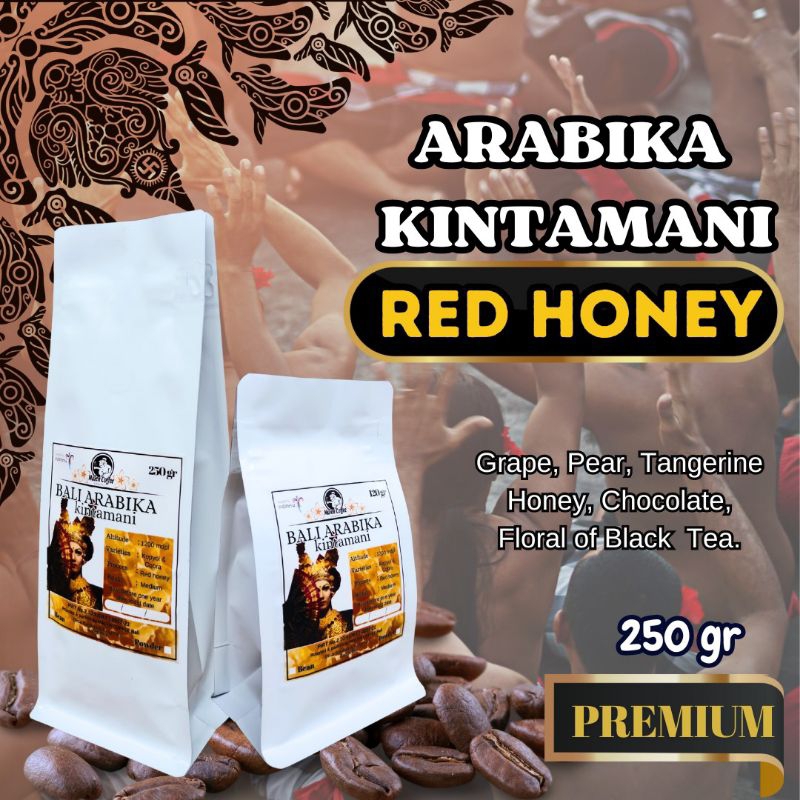 

arabika Kintamani red honey 250gr/biji kopi arabika Kintamani red honey/roastbean/kopi bubuk atau powder arabika Kintamani red honey