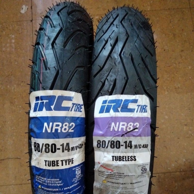 IRC 80/80-14 NR82 Ban Luar IRC Ring 14 Depan Motor Matik Mio S/Z, Soul GT, Fino 125/Grande, X Ride, 