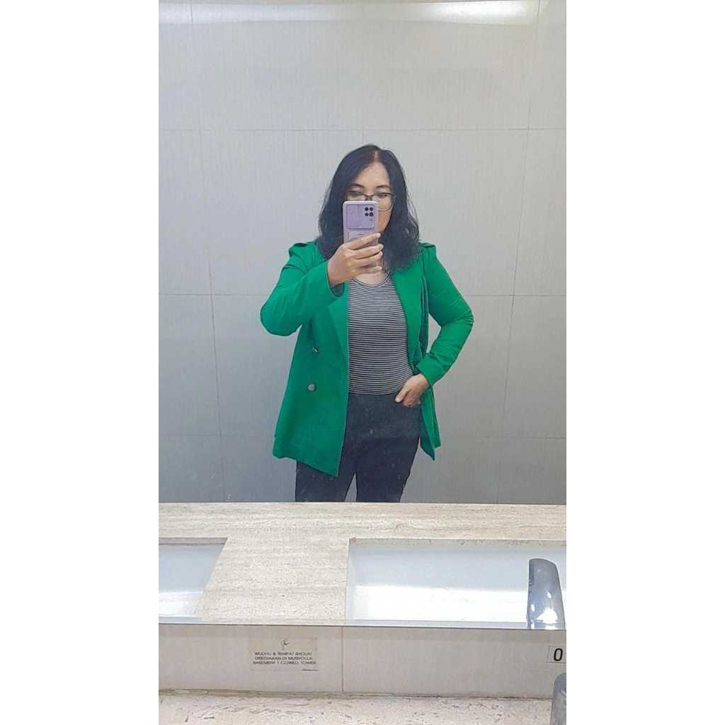 BLAZER HIJAU KANCING BALMAIN