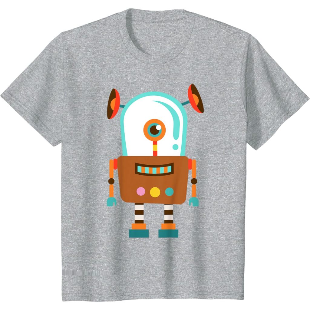 Baju Kaos Anak Distro Premium Cute Vintage Robot T-Shirt & Gift | Unique Retro Robot Art
