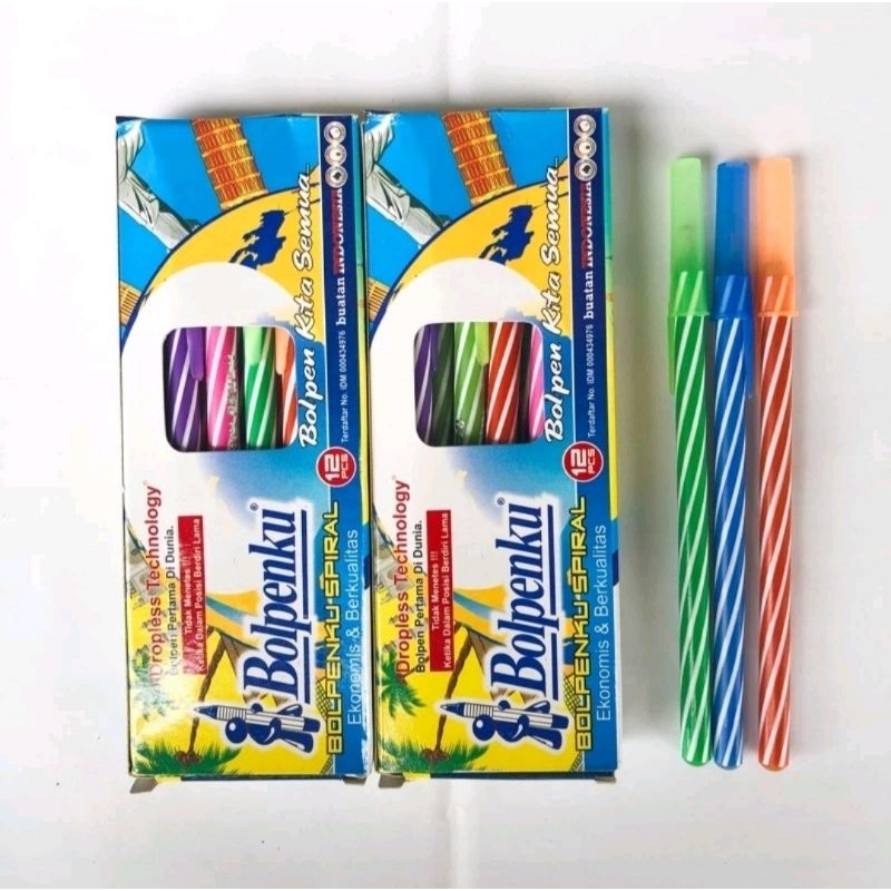

(12 pcs) Bolpen Merk Bolpenku Ulir