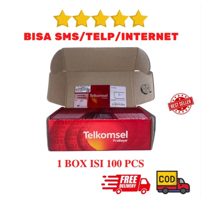 1 BOX TELKOMSEL PERDANA, EX SMS ONLY, BEBAS PENGEMBALIAN