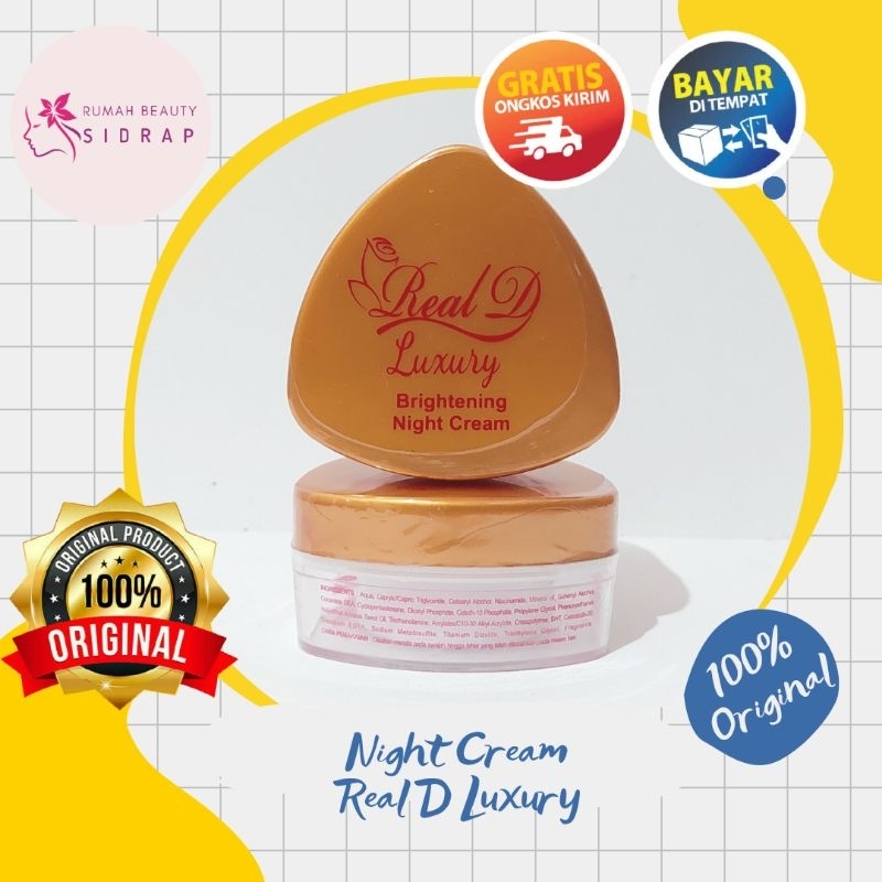 Night Cream Real D Luxury Skincare Bpom Memutihkan Wajah