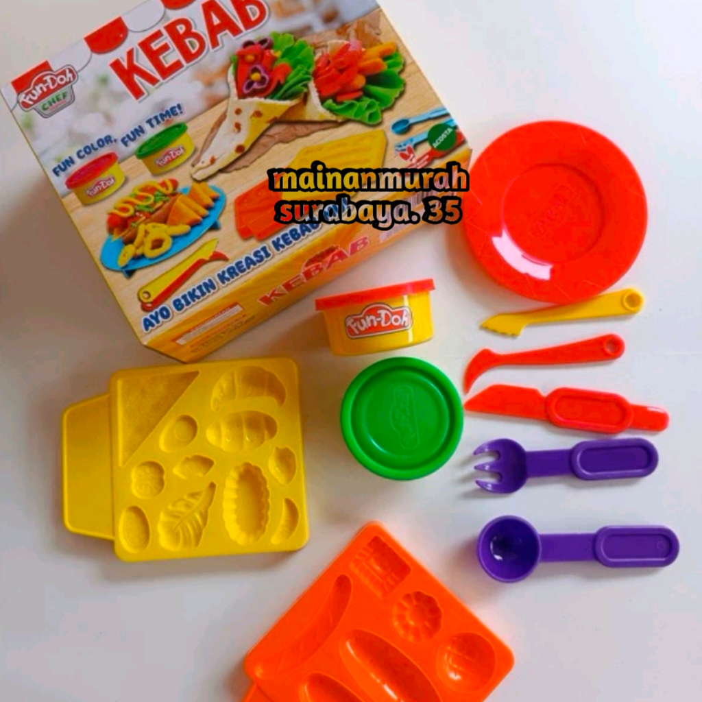 Mainan Edukasi Anak Cewek Cowok Yang Kreatif Fun Doh Variasi Kebab 28205 | Fun Doh Kebab Lilin Maina