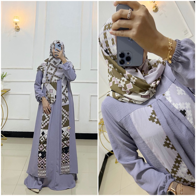 DRESS SET JILBAB ORI SOPHIA ALMAAS (READY)