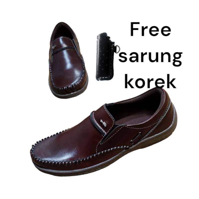 COD SEPATU KASUAL PRIA SEPATU KULIT ASLI SLIP ON SEPATU MOCCASIN PRIA SEPATU KANTOR