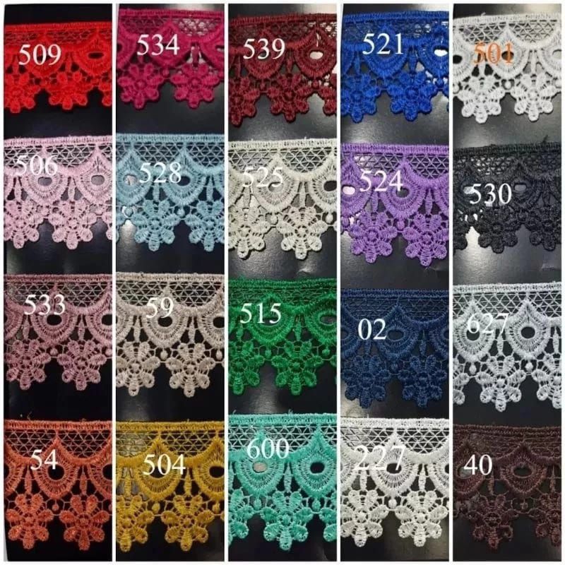 RENDA BORDIR GIPER LEBAR 6CM HARGA PER ROLL