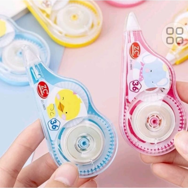 Tip-Ex Roll Correction Penghapus Tip-Ex Cair Motif Karakter Tipe X Sekolah Gulung