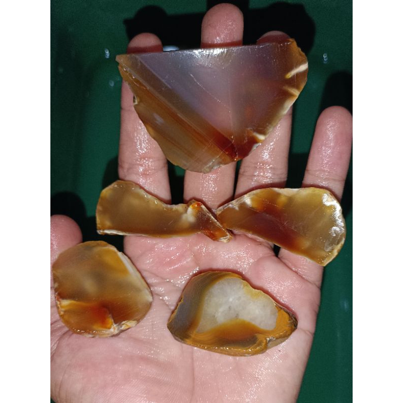 BAHAN NATURAL ROUGH CHALCEDONY CORAK KRISTAL UNIK KUNING PUTIH / BATU AKIK MOTIF GAMBAR