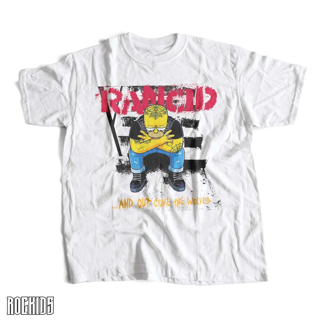 rockids - rancid simpsons - tshirt rancid simpsons - rancid simpsons tees - kaos dewasa dan anak - k