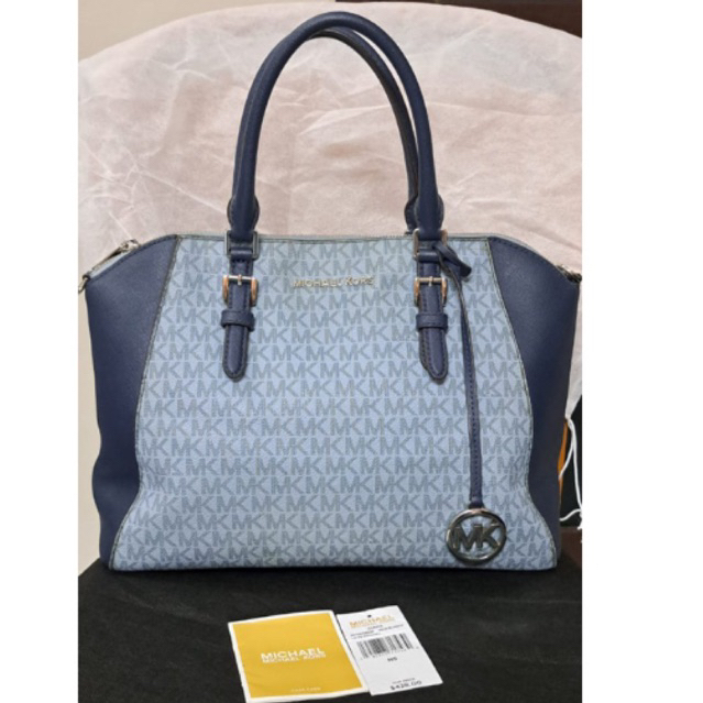 preloved tas Michael Kors signature warna biru