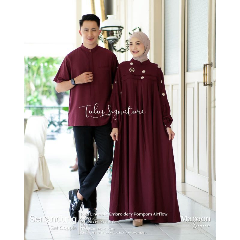 SENANDUNG COUPLE / GAMIS KEMEJA SET COUPLE TULUS SIGNATURE