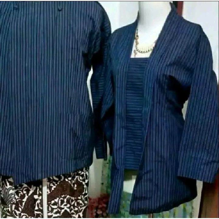 PAKAIAN ATASAN COUPLE ADAT JAWA | SURJAN LURIK & KEBAYA LURIK | PAKAIAN TRADISIONAL COUPLE MODERN KL