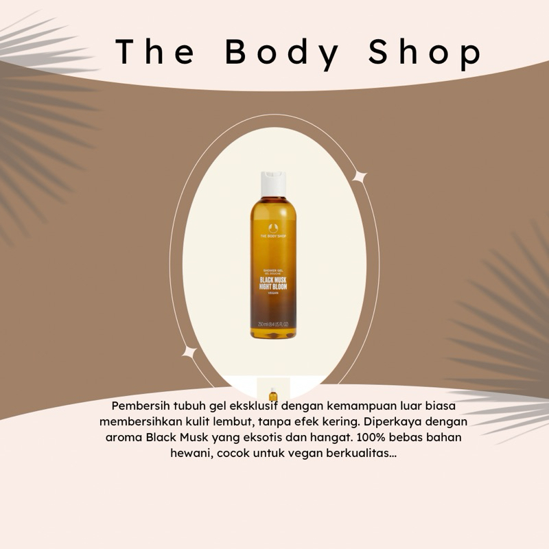 Black musk night bloom shower gel the body shop