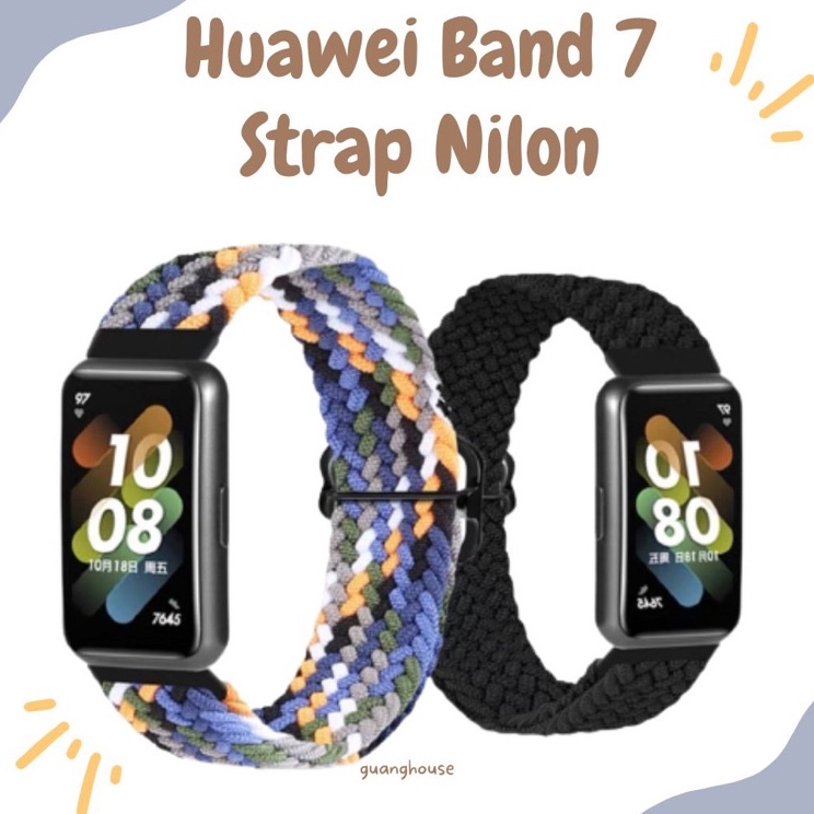 Strap Huawei Band 7 Nilon Tali Huawei Band 7 Nilon Bahan Kancing Stainless