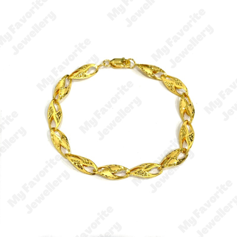 Gelang Padi Tabung Emas Asli Kadar 700