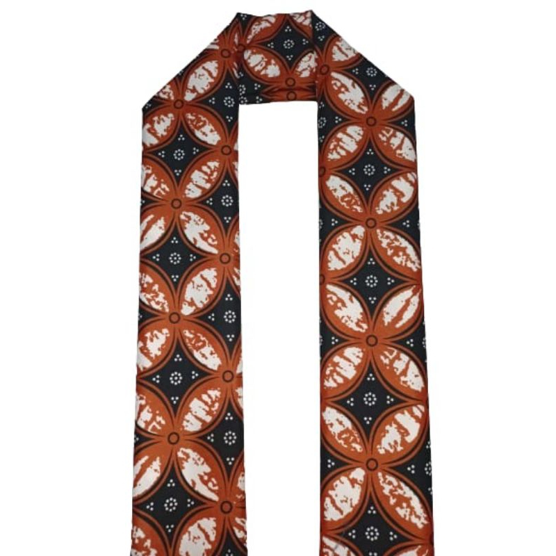 SYAL BATIK COKLAT SALE AKHIR TAHUN / SYAL BATIK INSTAN/ SCRAF BATIK MURAH