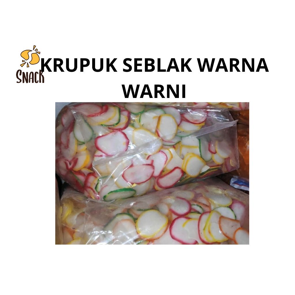 

KRUPUK Warna Warni/krupuk SEBLAK MENTAH WARNA WARNI