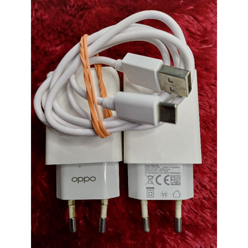 charger asli original bawaan hp oppo 2A A18 10W kabel (type C)