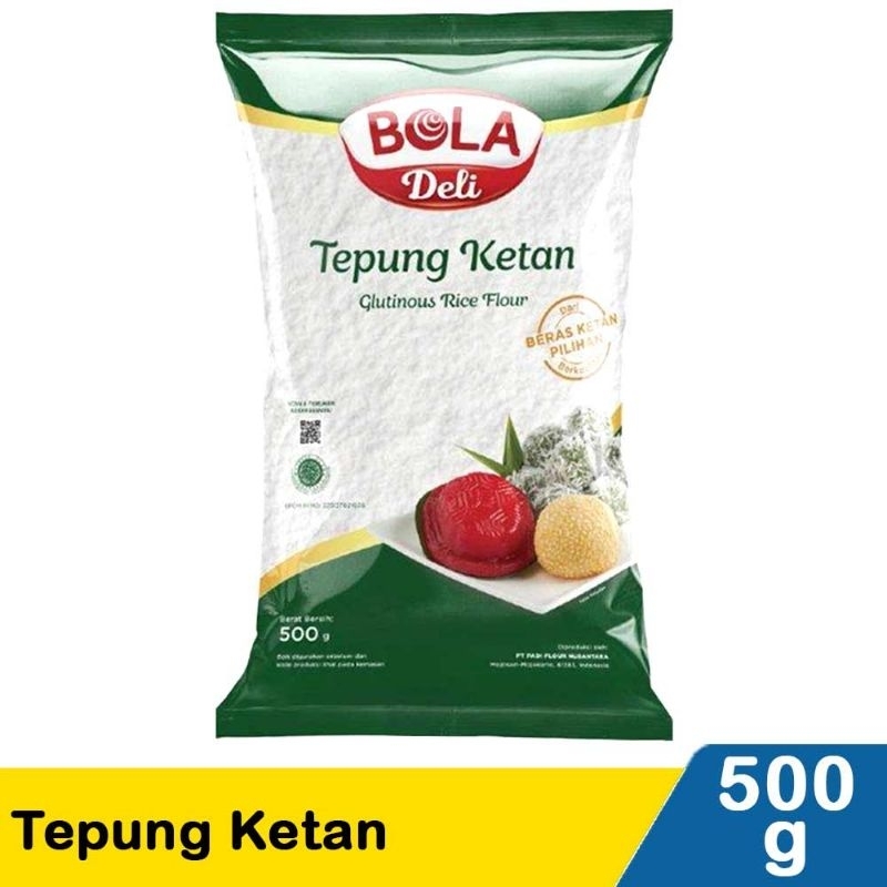

Tepung beras ketan bola Deli 500 gram karton