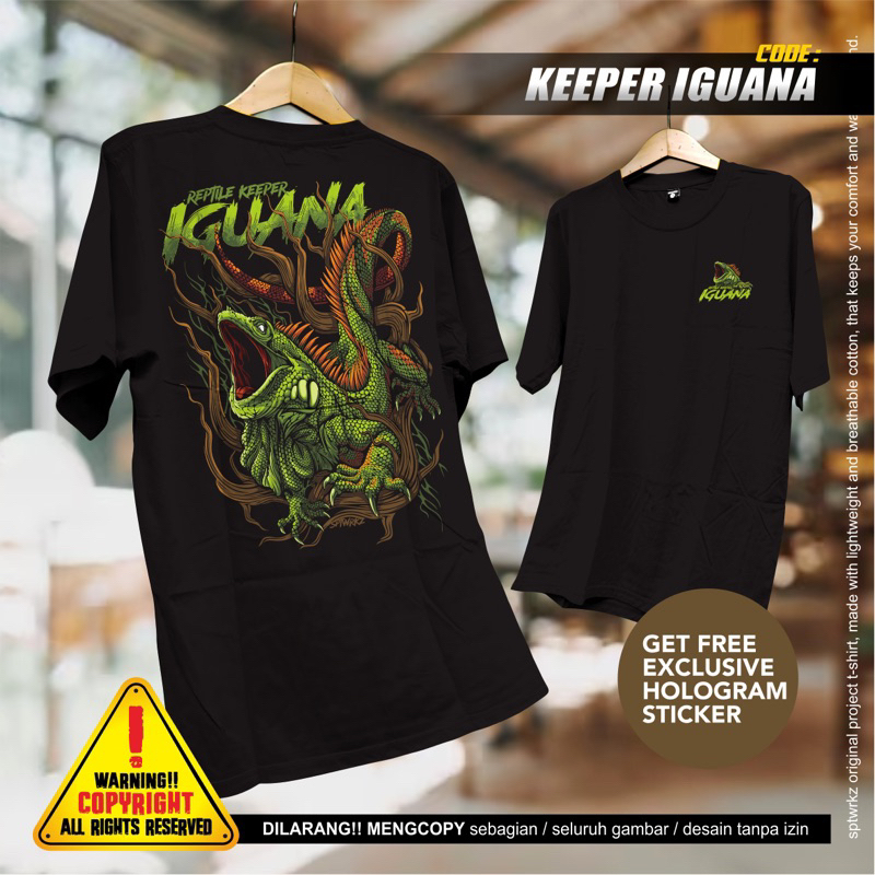 KAOS IGUANA REPTILE TSHIRT IGUANA IGUANA TSHIRT KAOS REPTIL KAOS IGUANA REPTILE PECINTA REPTILE IGUA