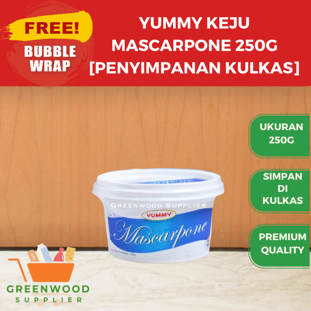 

[HEMAT] Yummy Mascarpone Cheese / Keju Mascarpone - 250G