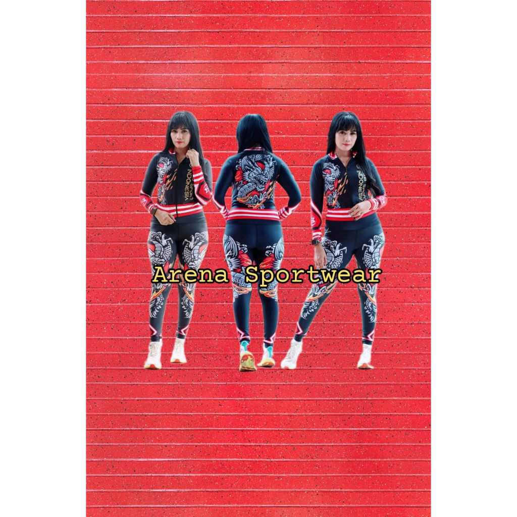 PABRIK BAJU SENAM STELAN OLAHRAGA SXB DRACONES JACKET CROP AND LEGGING